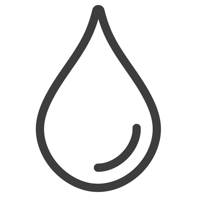 Einzelnes Wassertropfen-Linien-Symbol-Logo