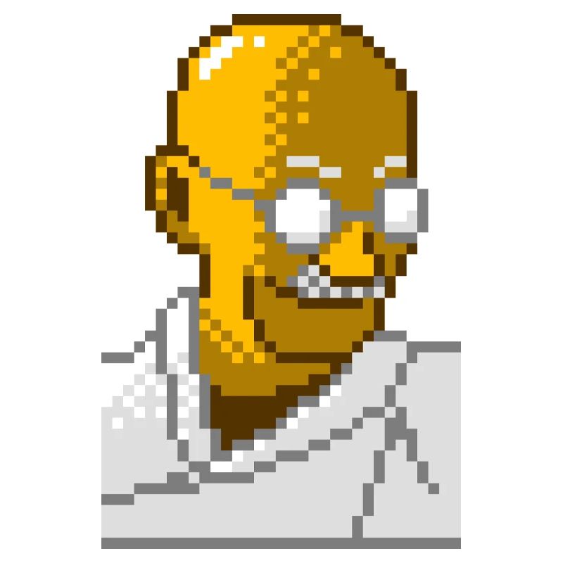 8bit pixel gandhi