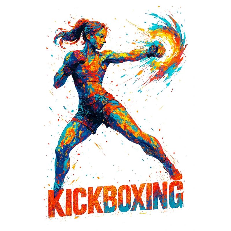Kickboxer Cool Abstract Power Kickboxing Gift