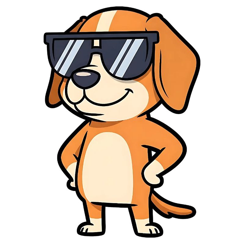 Sonnenbrillen Hund Pose