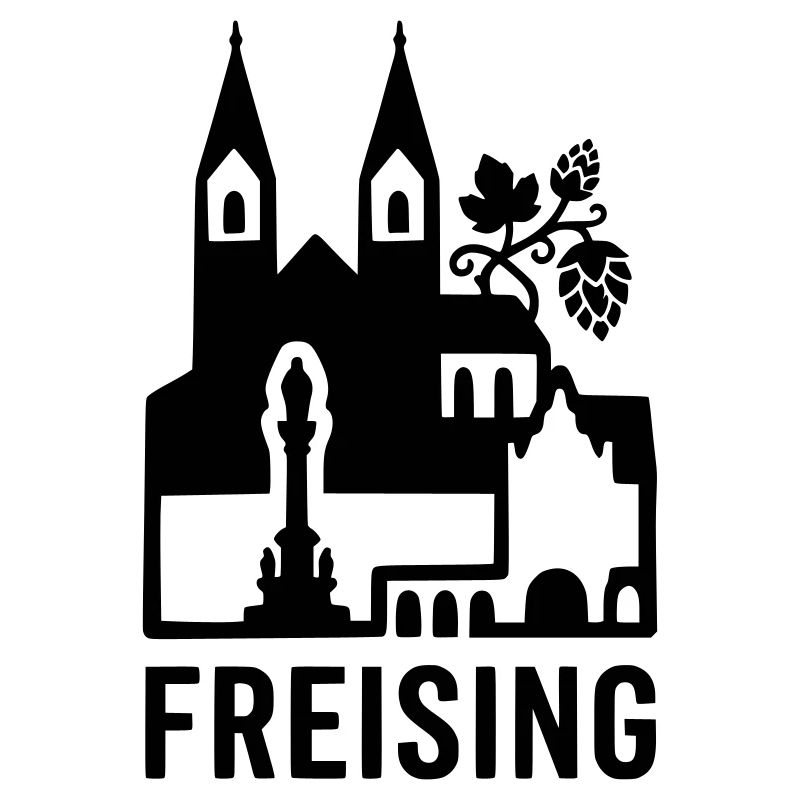 Freising Oberbayern Silhouette Wahrzeichen