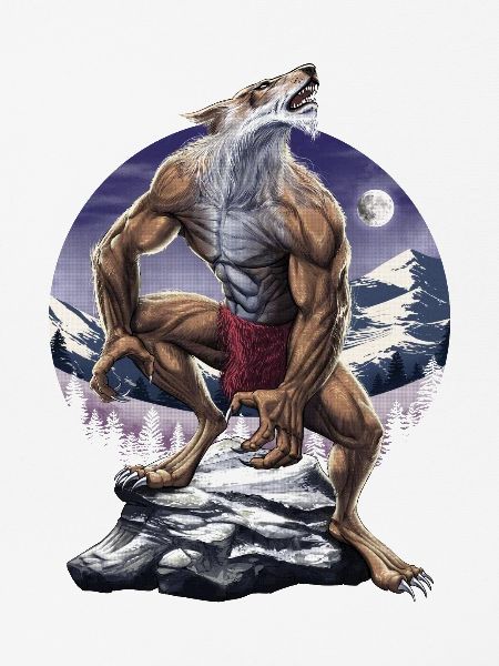 Werwolf Vollmond heult