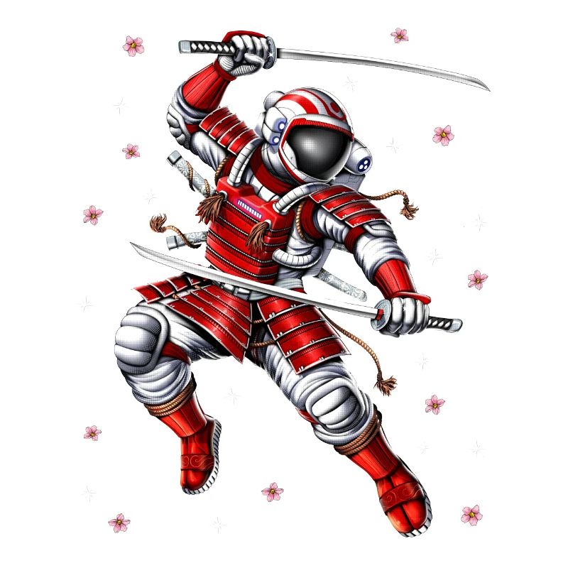 Astronauten-Samurai-Krieger