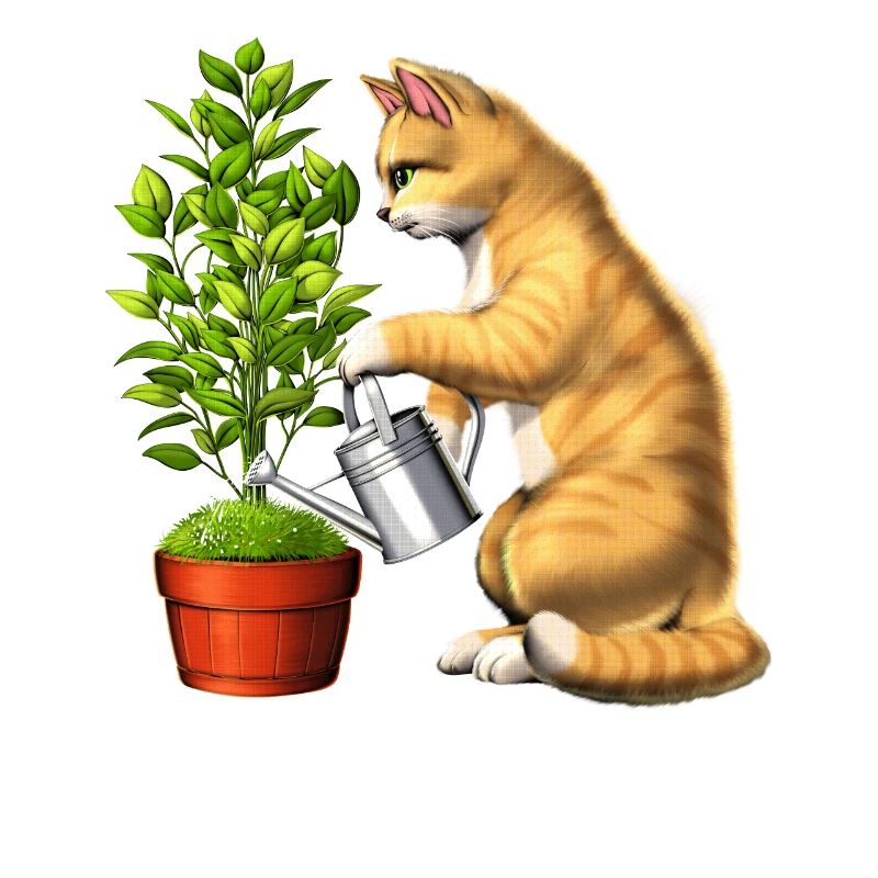 Katzen Gießpflanzen