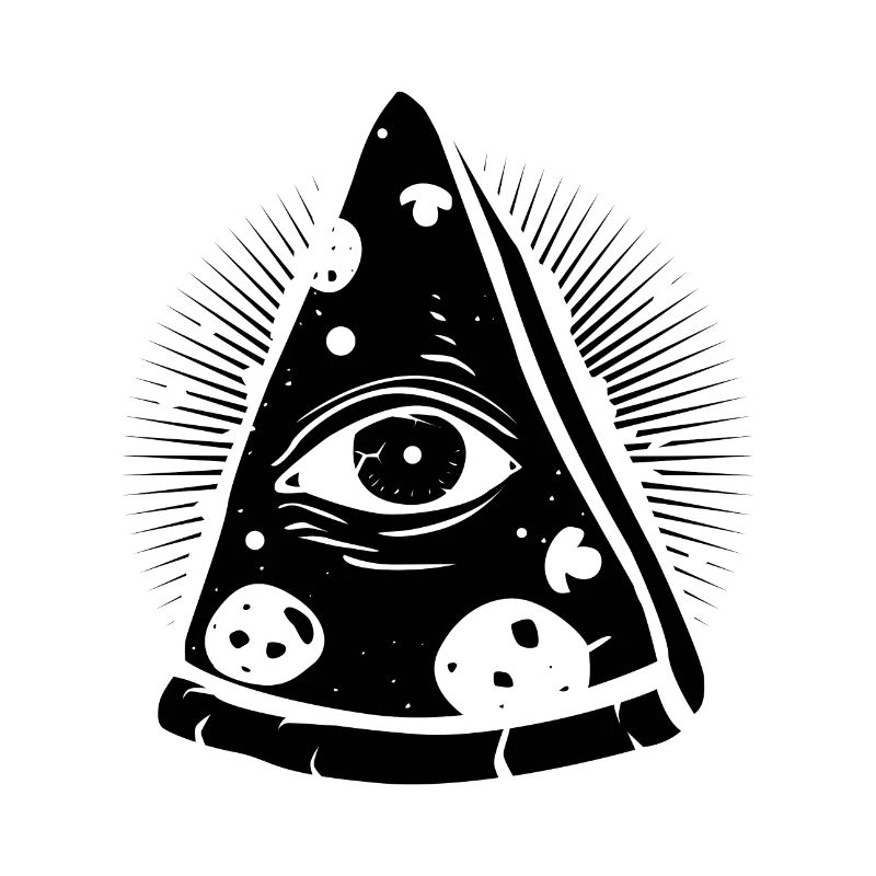 PIZZA ILLUMINATI | IDÉE DE DESIGN PYRAMIDE DRÔLE