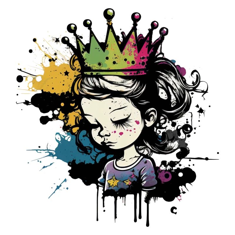 Prinzessin Graffiti Farbtropfen