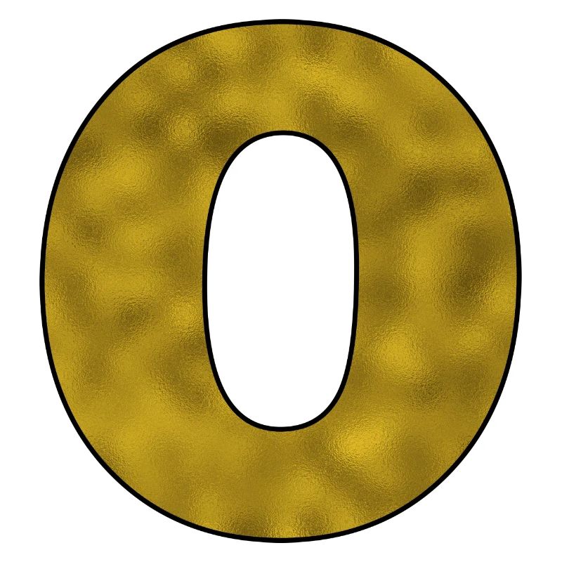 Buchstabe O Gold
