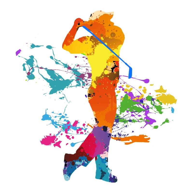 Golfspieler mit Abschlag