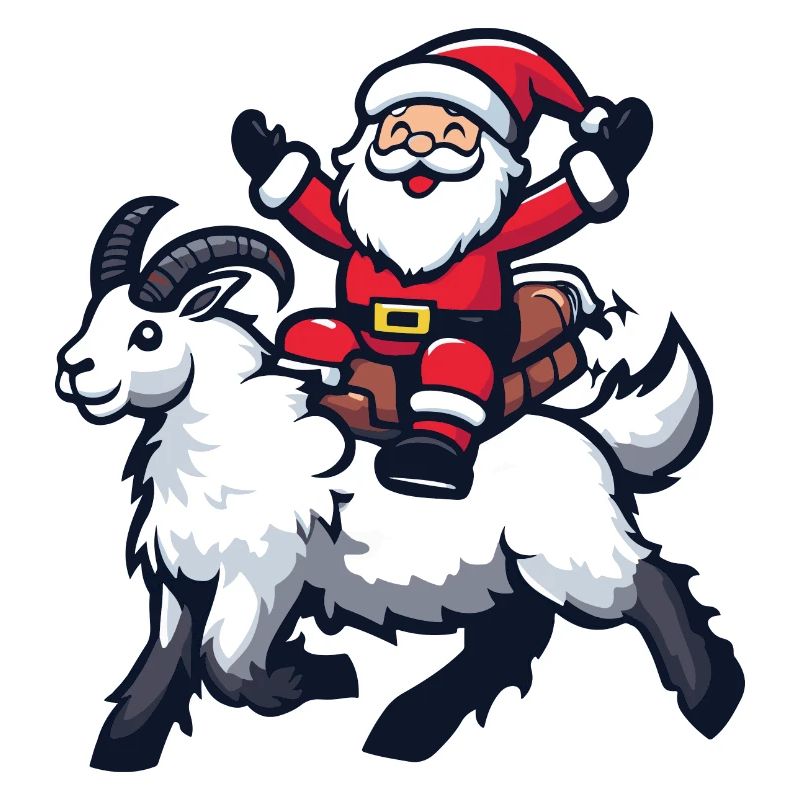 Bergziege Weihnachtsmann
