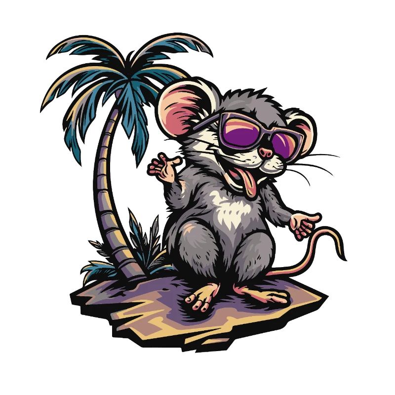 Maus Insel Palme