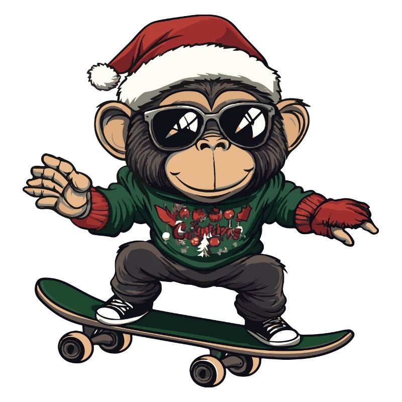 Affe Weihnachten Lustig