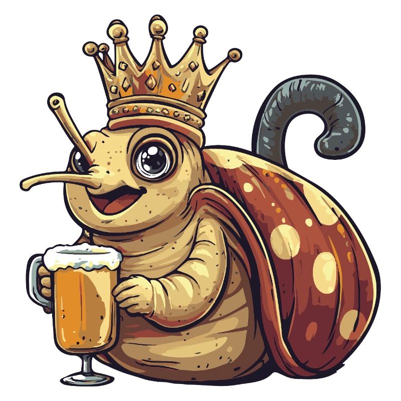 Schnecke Bier Lustig