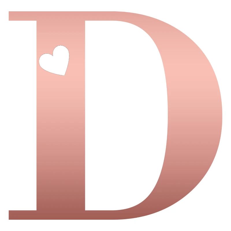 Buchstabe D Roségold