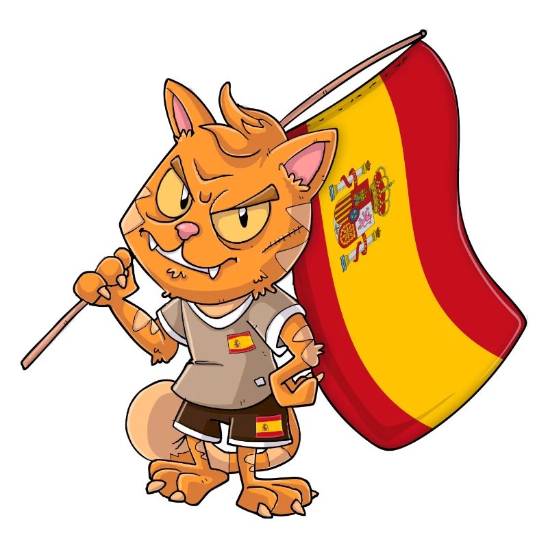 Spanische Fan Katze