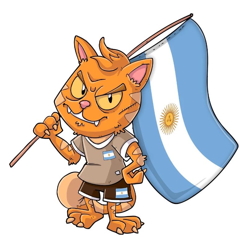 Argentinien Fan Katze