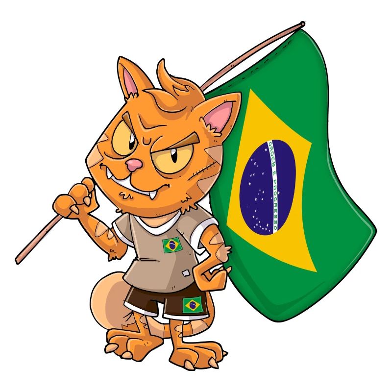 Brasilien Fan Katze