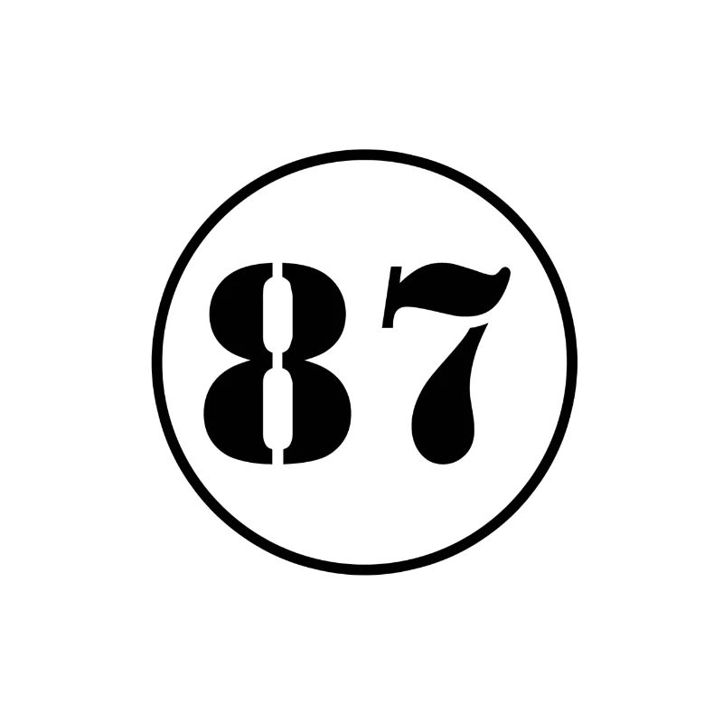 NUMBER 87 eighty seven birthday gift