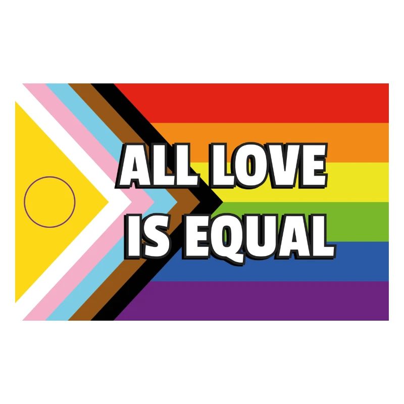 Fierté inclusive Drapeau de progrès TOUT L’AMOUR EST ÉGAL