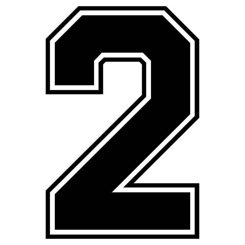 2 Zahl Trikot