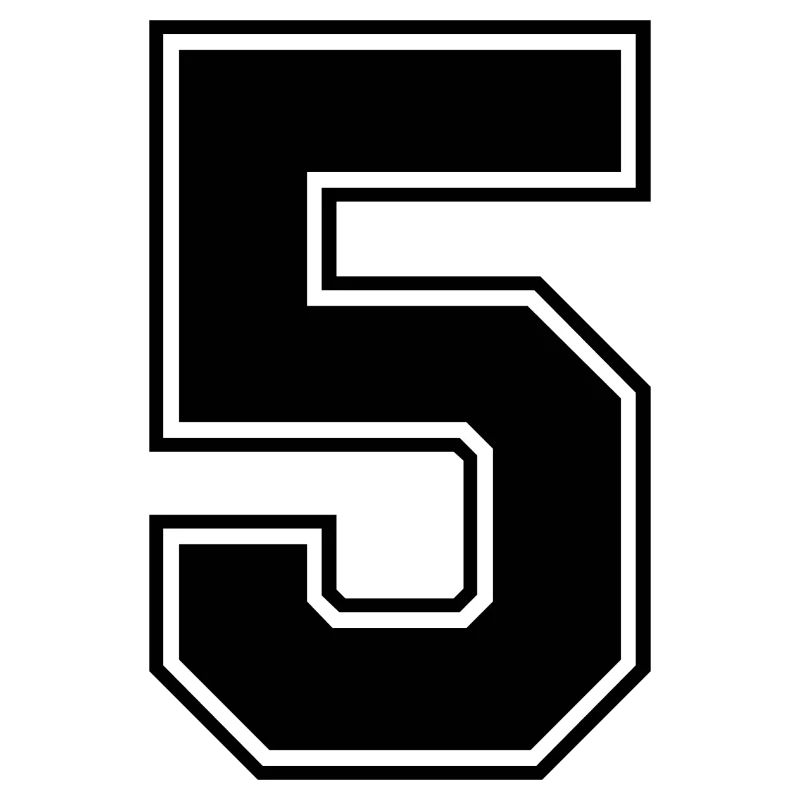 5 Zahl Trikot