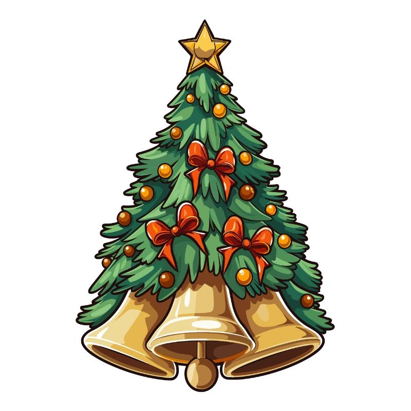 Weihnachtsbaum mit Glocken plus Deko
