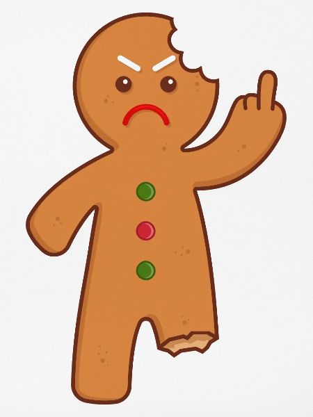 Lebkuchenmann Stinkefinger Mittelfinger