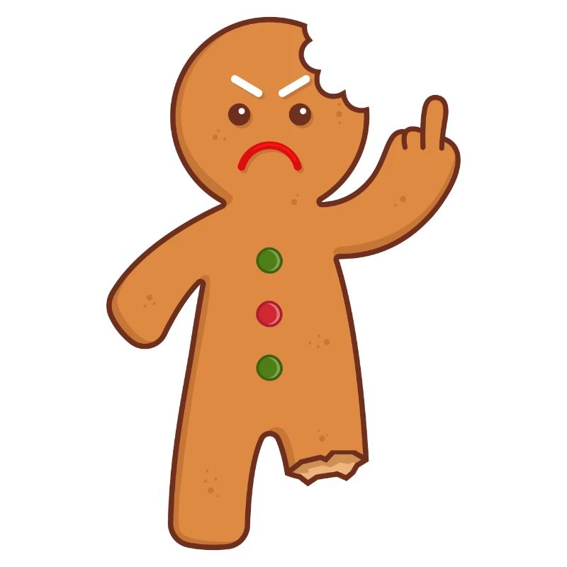 Lebkuchenmann Stinkefinger Mittelfinger
