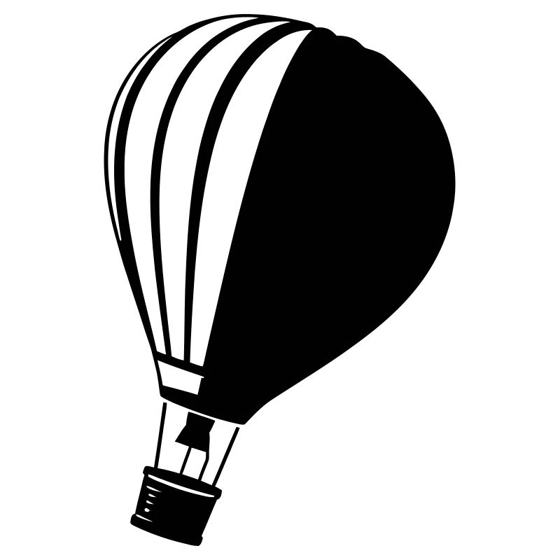 Klassische Heißluftballon-Silhouette