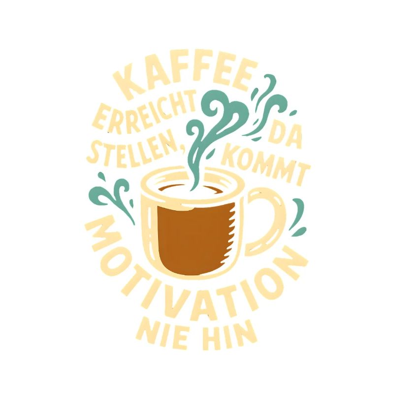 Kaffeemotiv mit motivierender Botschaft
