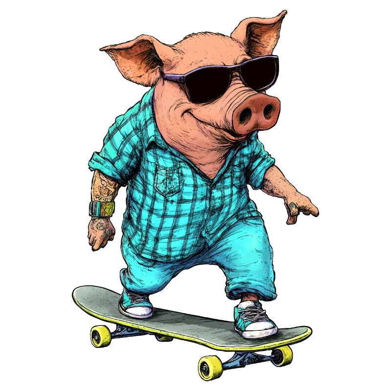 Skater Schwein
