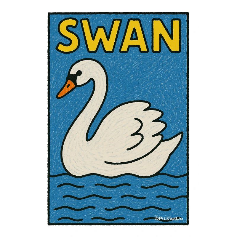 Elegante Schwan-Illustration