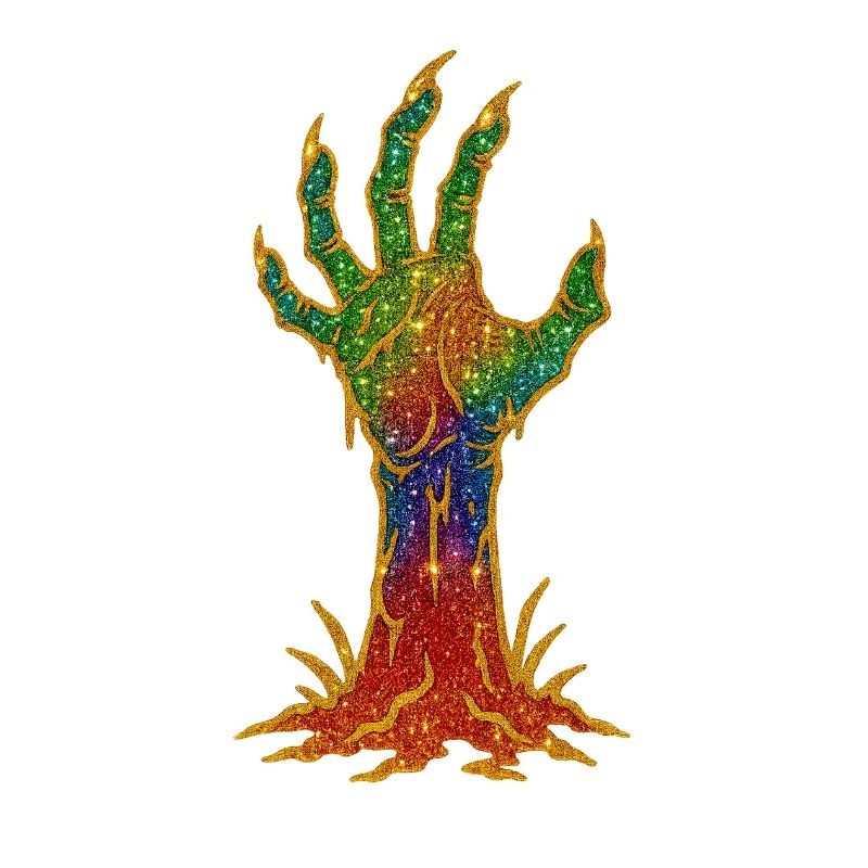 Regenbogen-Glitzerhand Erwachen