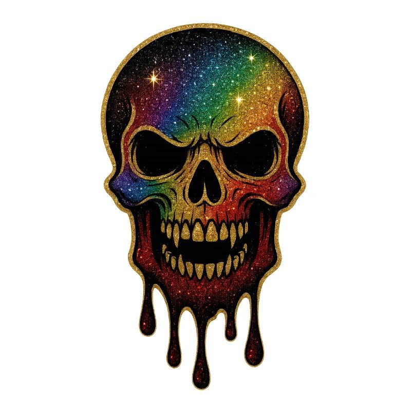 Halloween Totenschädel Galaxy Skull