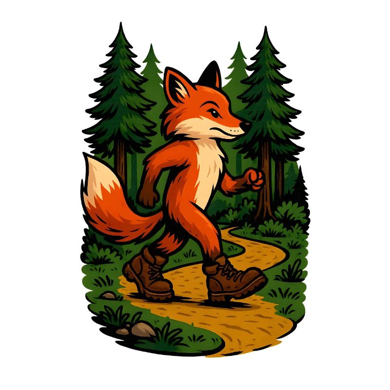 Wandernder Fuchs im Wald