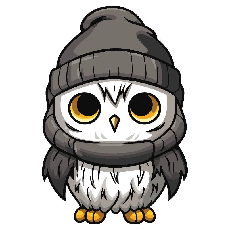 Eule Comic Winter Cozy