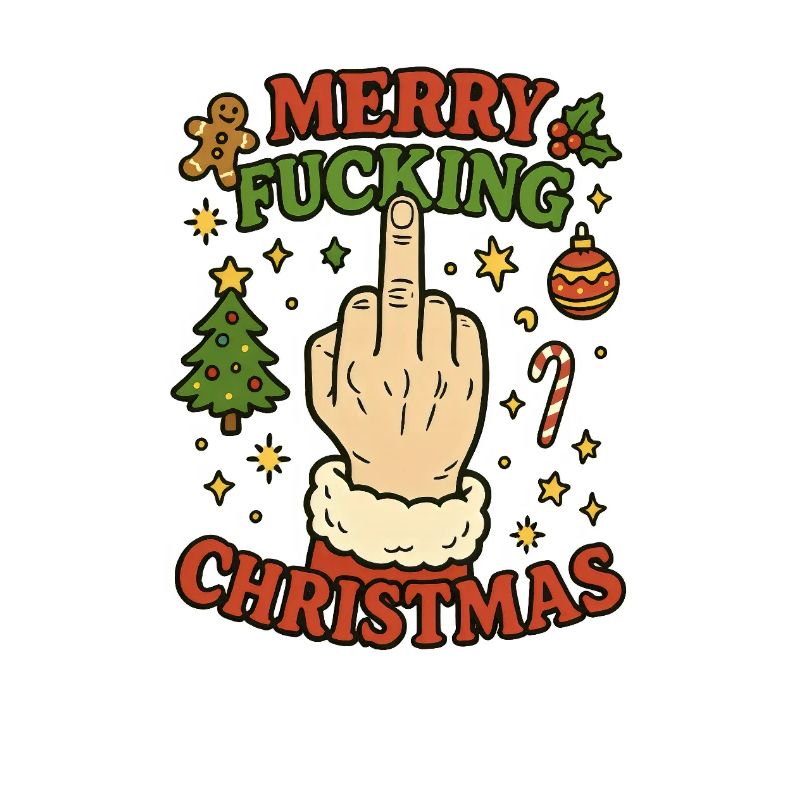 Frohe verdammte Weihnachten Mittelfinger