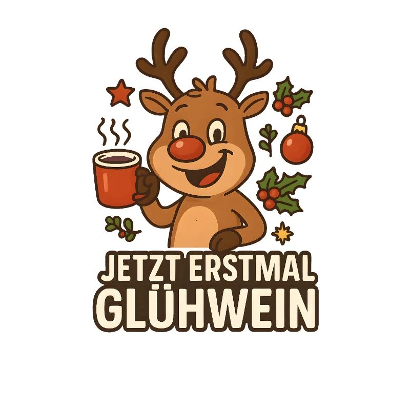 Weihnachten Glühwein Rentier