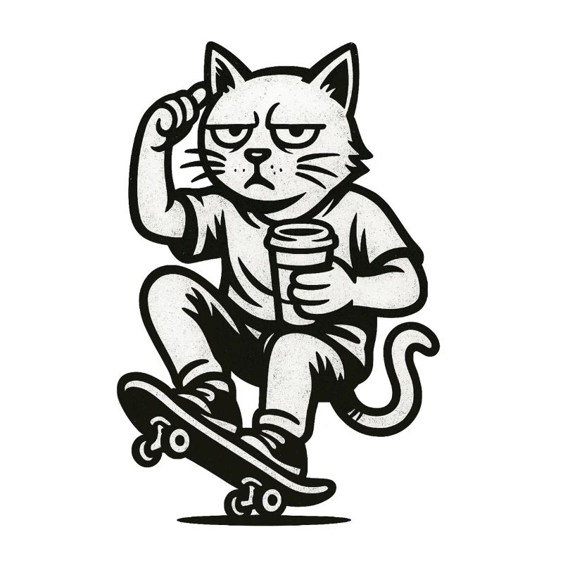 Grimmiger Skate-Kater