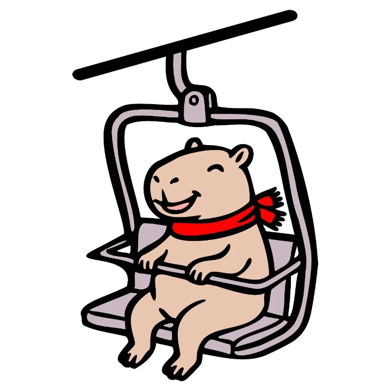 Kinder Skilift Capybara Winter