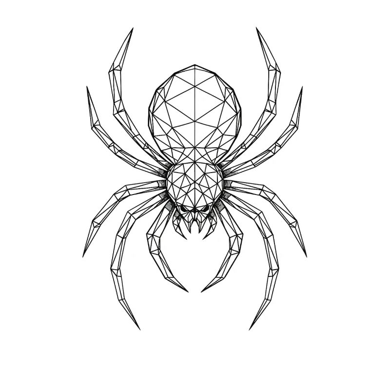 Geometric Spider Drawing
