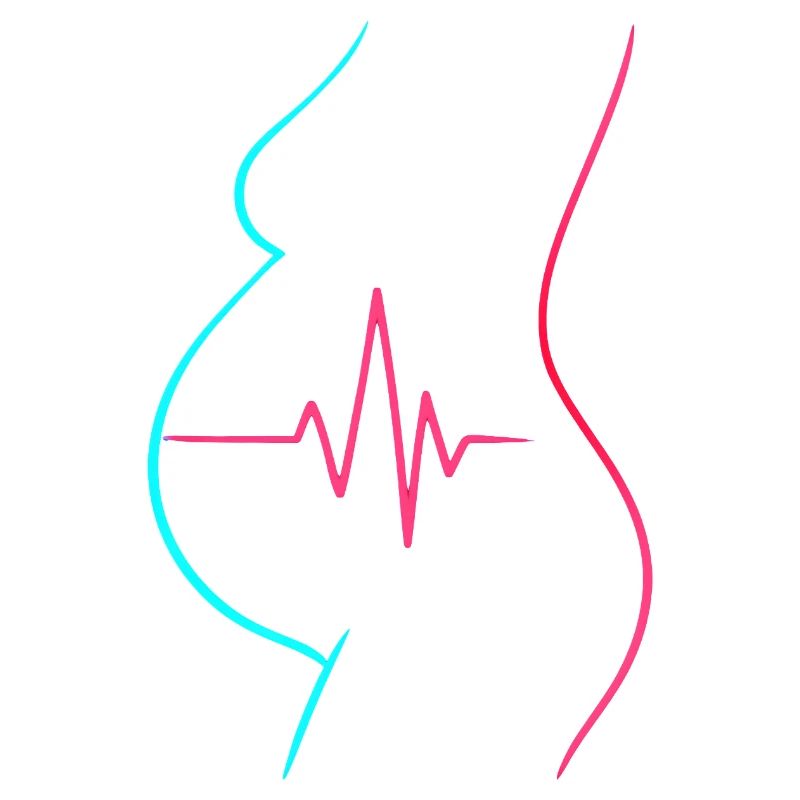 Neon-Silhouette schlägt Babyschwangerschaft