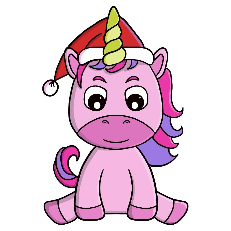 Weihnachtshut Festliches Einhorn