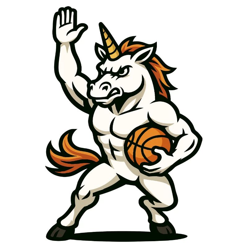 Basketball-Einhorn-Krieger