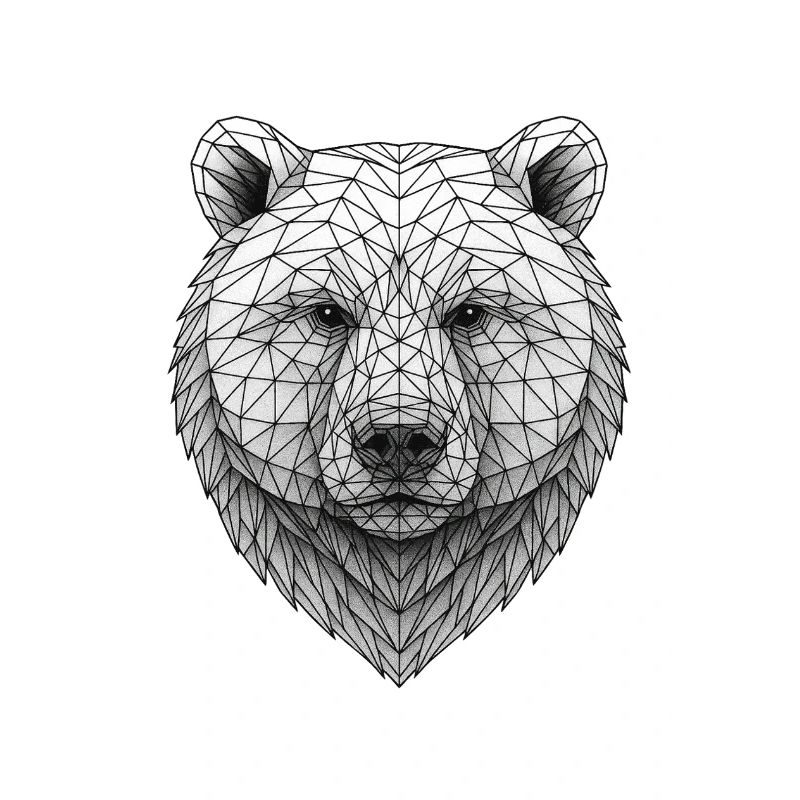 Geometrischer Bärenkopf