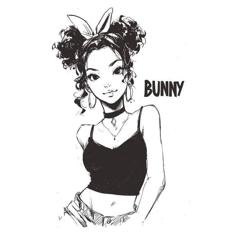 Bunny-Mädchen Strichkunst