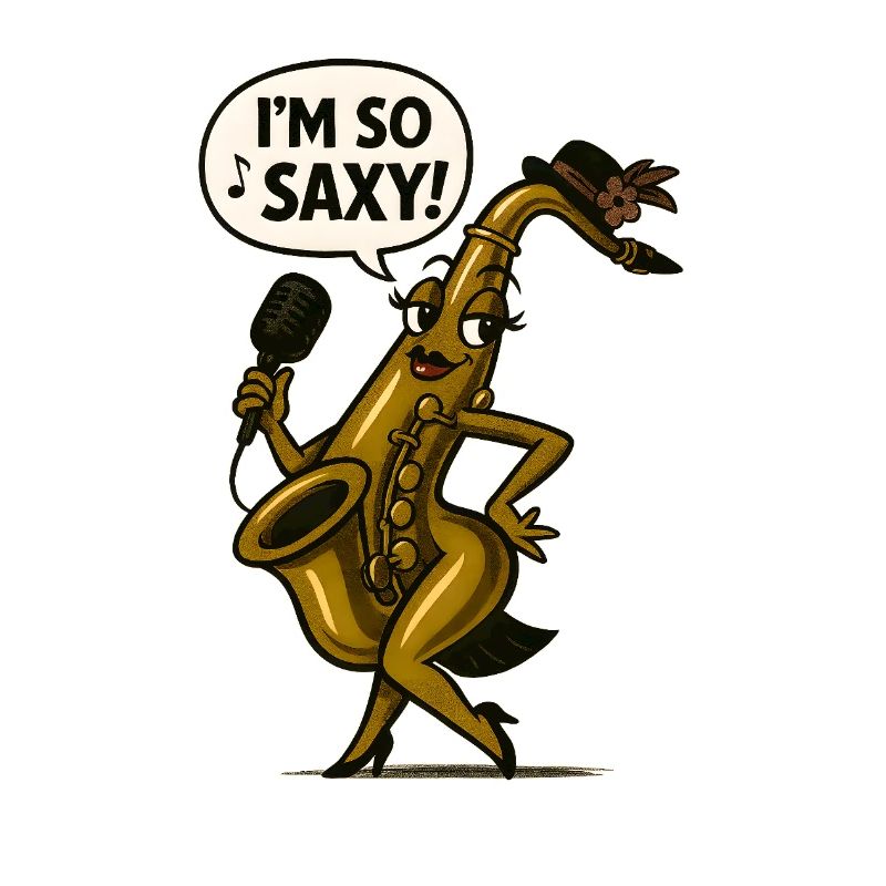 Saxophon-Sängerin mit Mikro