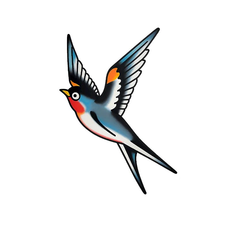 Klassischer Tattoo-Schwalbe