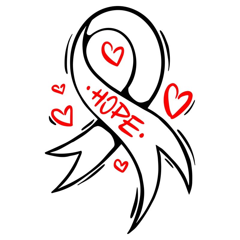 Hope Herz Cancer Schleife