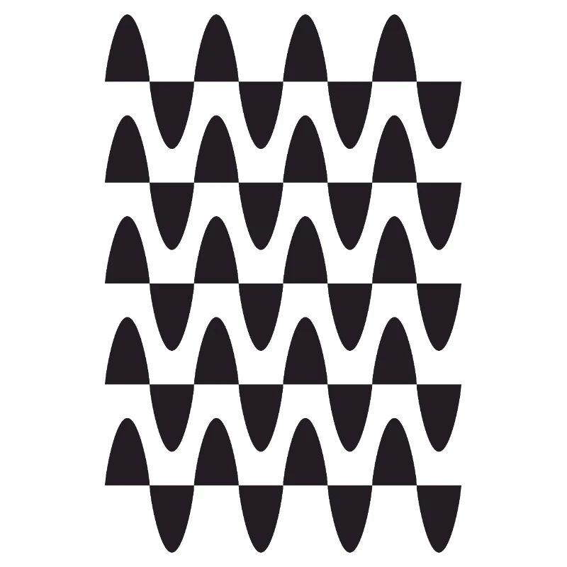 Midnight Wave Grid Pattern