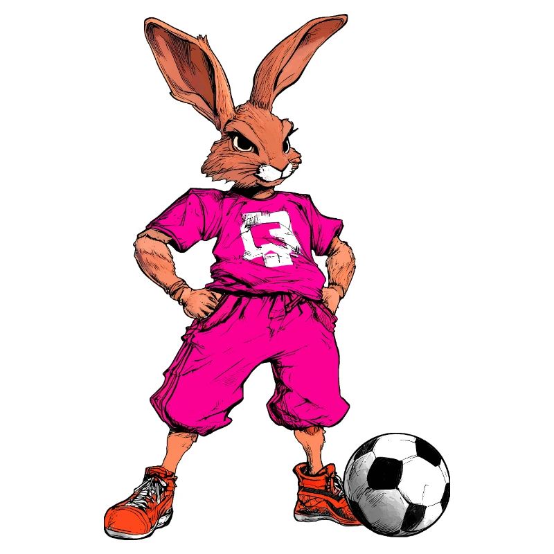 Hasen Fussball Pink